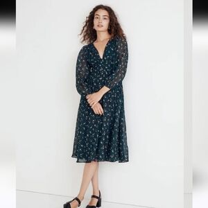Madewell Sophia Seersucker Midi Dress Small Floral